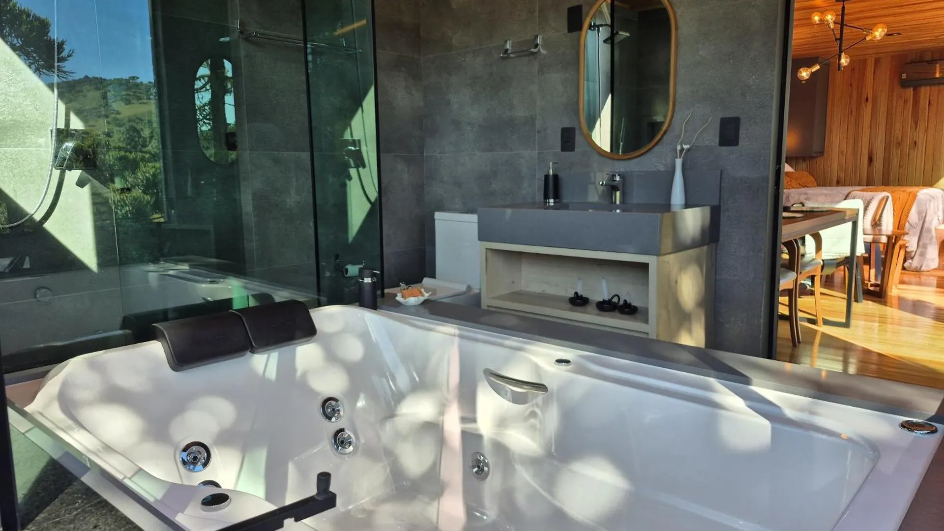 Apartamento Cabanas Alto Padrao Com Jacuzzi, Lareira E Cachoeira Exclusiva Urupema Brasil