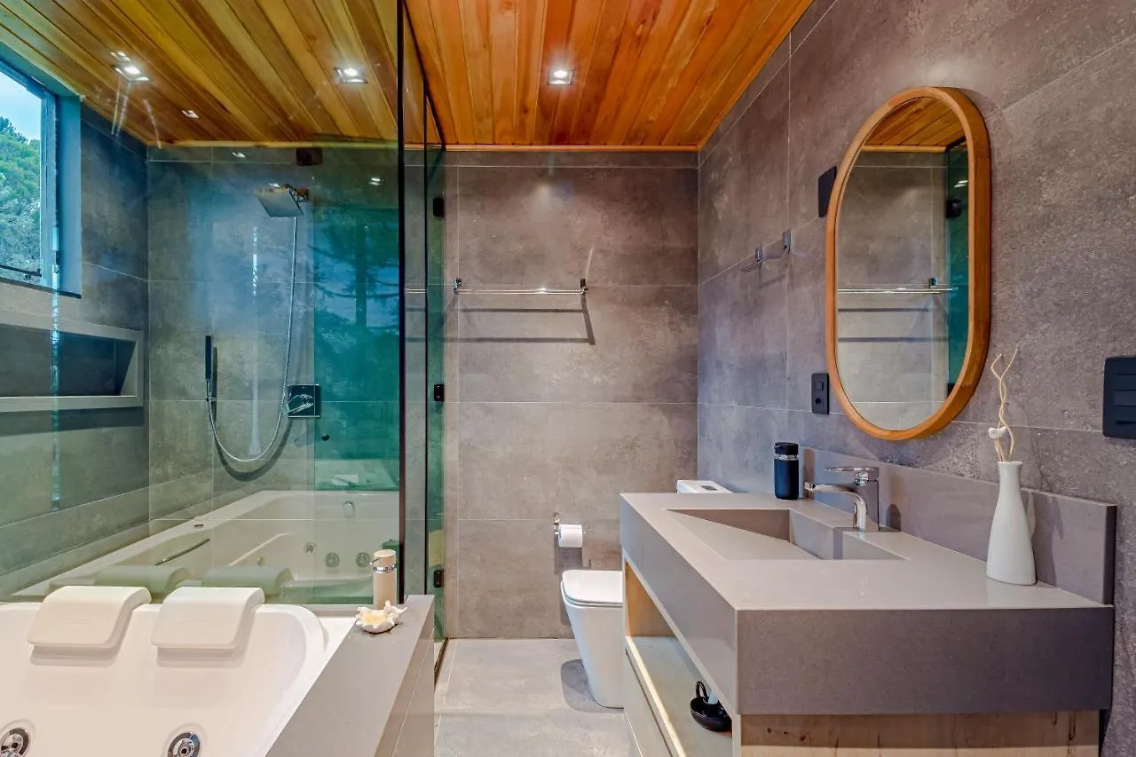 Apartamento Cabanas Alto Padrao Com Jacuzzi, Lareira E Cachoeira Exclusiva Urupema