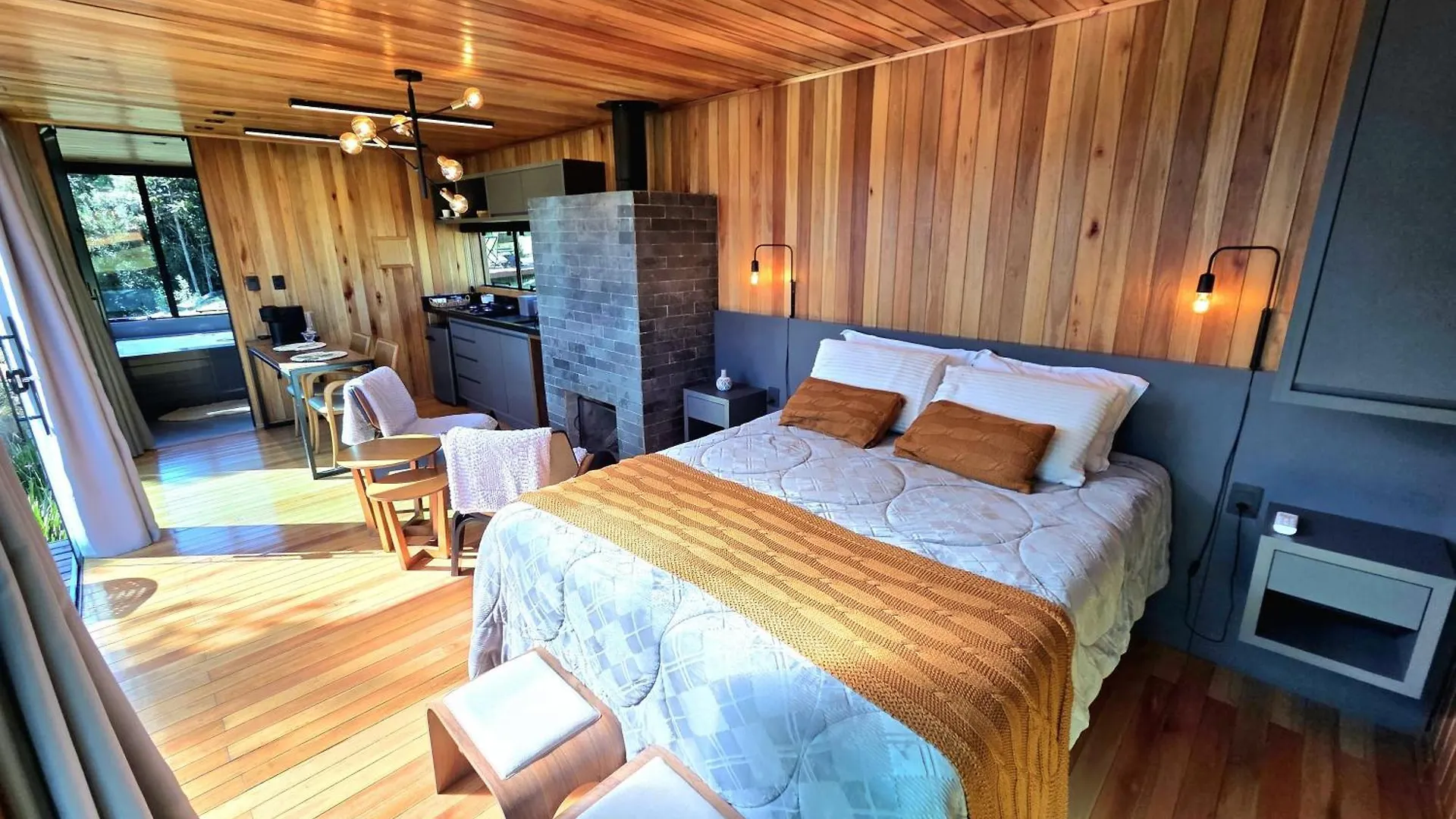 Apartamento Cabanas Alto Padrao Com Jacuzzi, Lareira E Cachoeira Exclusiva Urupema