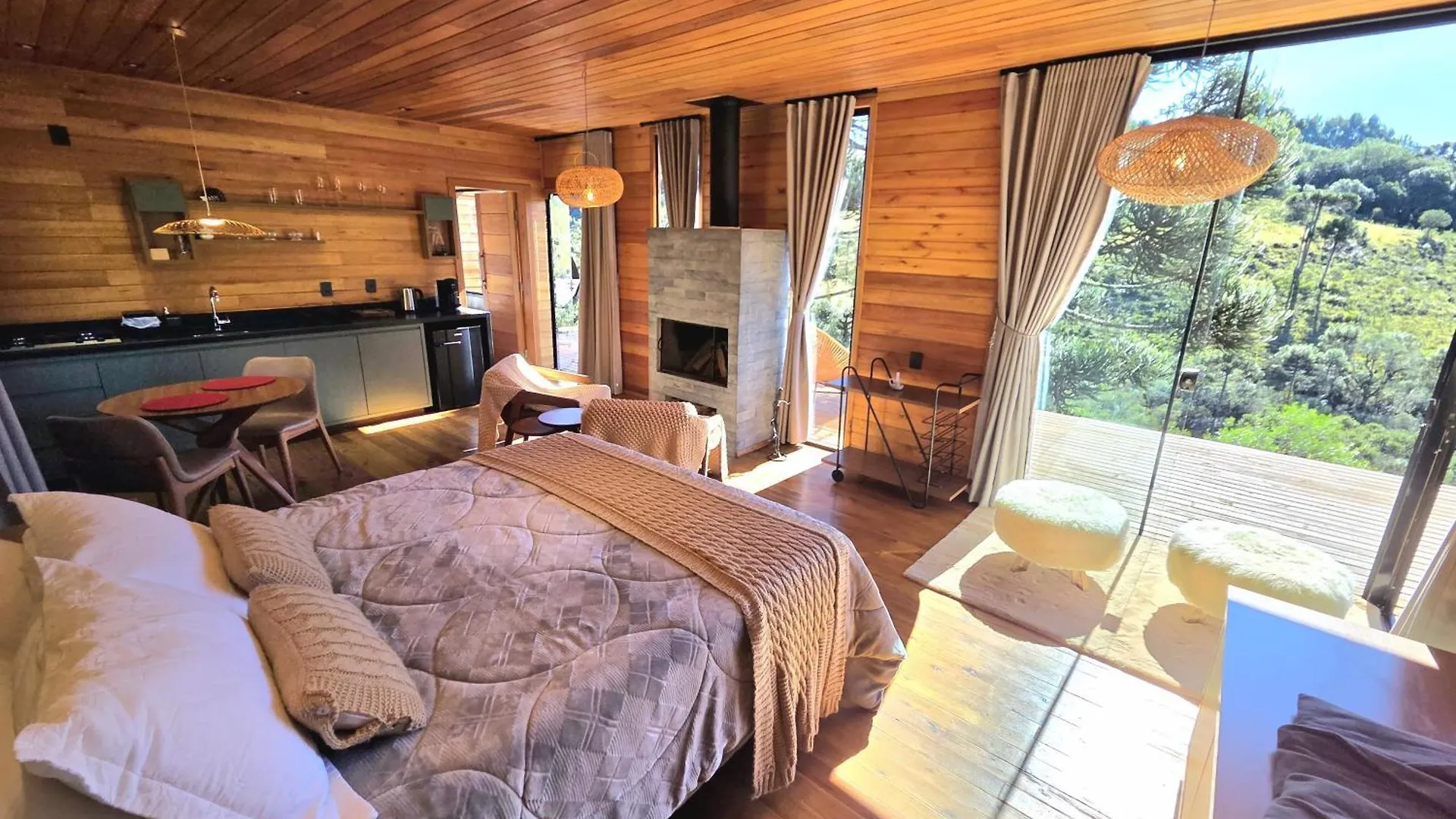 Cabanas Alto Padrao Com Jacuzzi, Lareira E Cachoeira Exclusiva Urupema Apartamento